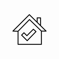 house check mark icon sign vector