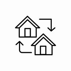 house swap icon sign vector