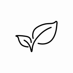leaf plant sprout icon sign vector