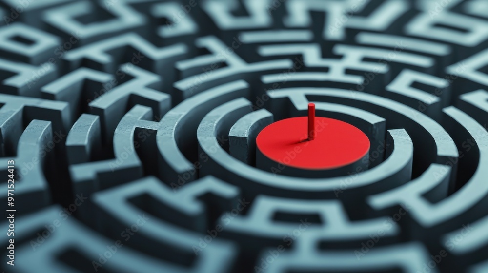 Poster a maze where the finish line is a calendar with the final day circled in red, representing navigatin
