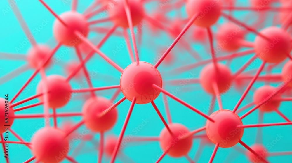 Poster a network diagram with broken connections between nodes, where each cluster operates independently, 