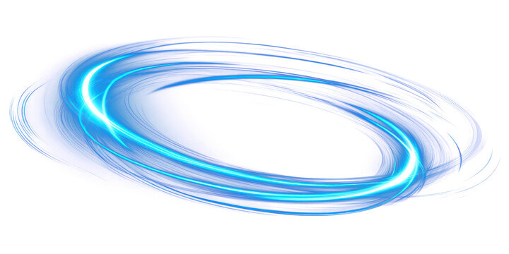 PNG Glowing blue light swirl