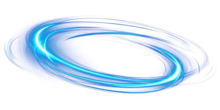 PNG Glowing blue light swirl
