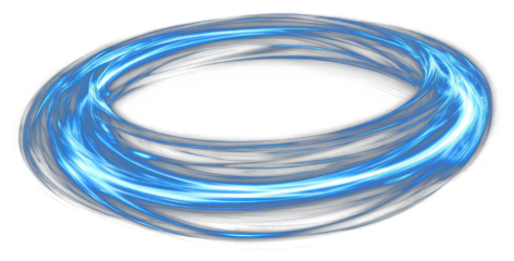 PNG Glowing blue light ring