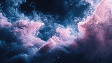 Fototapeta premium Cloudy Night Sky with Stars