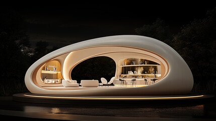 Obraz premium An angular little compact house