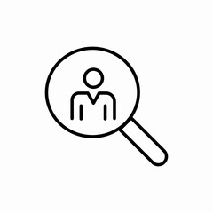 search employee recruitment sign vector