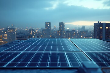 Solar Panel Building Cityscape