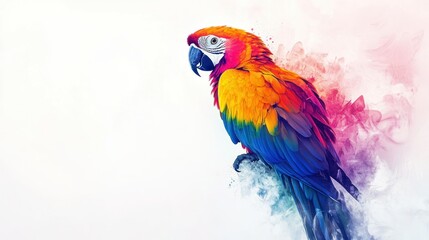 Obraz premium A Colorful Scarlet Macaw Parrot with Vibrant Feathers