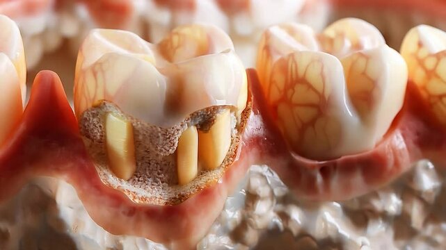 Frontal teeth with tooth decay, Tooth decay, broken teeth, oral health Poor dental health. Oral health problems	