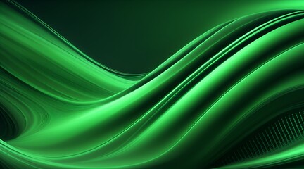 abstract waves, green background