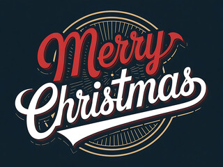 Merry Christmas Red Script