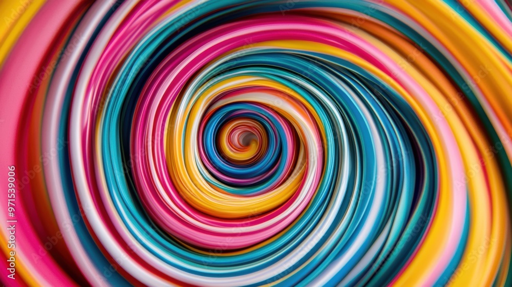 Poster a swirling vortex of colors and shapes blending together, representing the dynamic and evolving natu