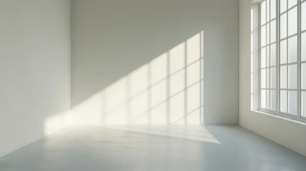 Obraz premium Empty room, corner view, white color, generative ai