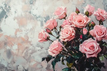 Pink Roses in Vase