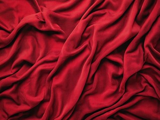 Fototapeta premium Red cloth on a bed