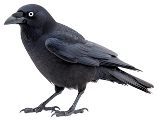 Fototapeta premium PNG Majestic black crow on white