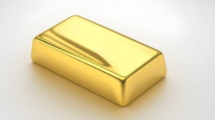 Gold bar on a white background