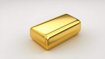 Gold bar on a white background