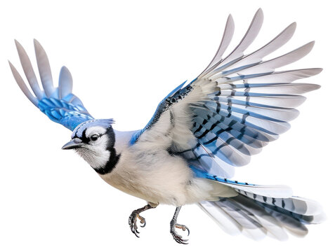 PNG Blue jay bird in flight