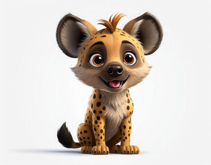 hyena realistic funny cartoon adorable cartoon style 3d realistic cartoons 3d render 3d illustration
