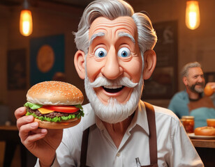 food in the restaurant adorable cartoon style 3d realistic cartoons 3d render 3d illustration