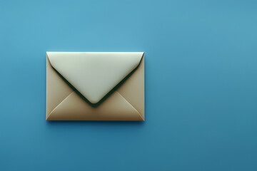 mail icon on blue background