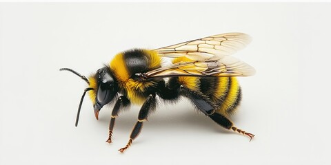 Bee on white surface