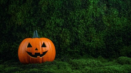Obraz premium Creative Halloween party background with copy space.