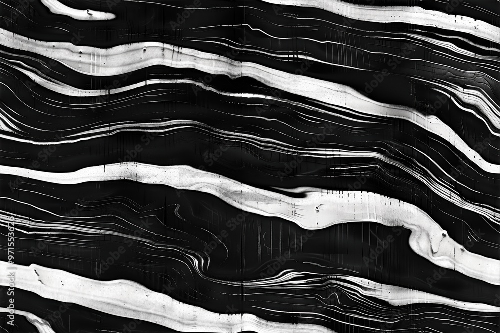 Aufkleber abstract black and white wood texture with flowing lines and patterns, creating a modern artistic ba