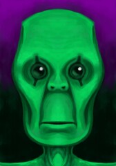 Alien creature, sketch - digital painting © neurostructure