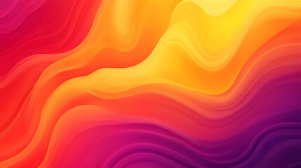 Obraz premium Abstract colorful background with wavy lines in red, orange, yellow, and purple.