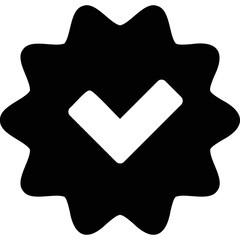 Simple vector icon sticker, checkmark