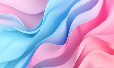 Obraz premium abstract background with paper waves, modern wallpaper with pink blue violet