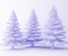 Obraz premium christmas tree with snow