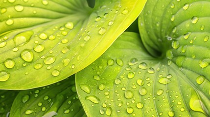 Obraz premium Close-Up of Dewy Leaves