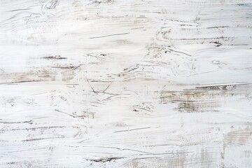 Obraz premium A textured white wooden surface with subtle gray streaks and marks, creating a rustic and weathered appearance. Ideal for backgrounds or design elements.