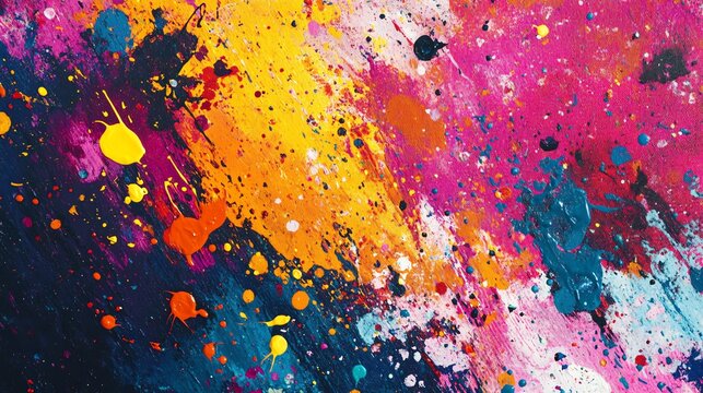 Colorful abstract paint splatter background.