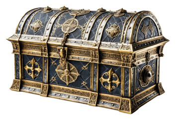 Single medieval storage treasure, full body centered, isolation against white background, high quality, stock photograph, ultra clear, highly detailed, studio lighting