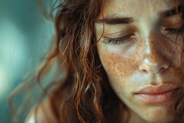 Young woman experiencing sadness and distress