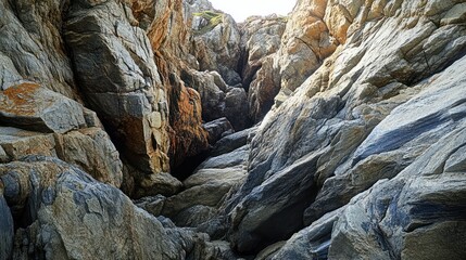A Narrow, Rocky Gorge Formed by Erosion