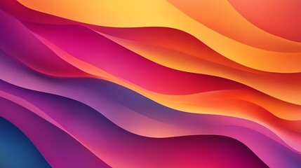 Fototapeta premium Abstract colorful wavy background with gradients in pink, orange, and purple.