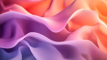 Obraz premium Abstract colorful background with smooth, wavy, flowing shapes in shades of purple, pink, and orange.