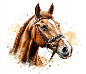 portrait of a brown horse