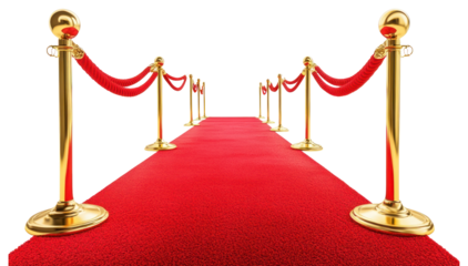 PNG Red carpet with ropes premiere ceremony event.