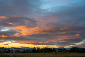 Iceland semmer sunset camping