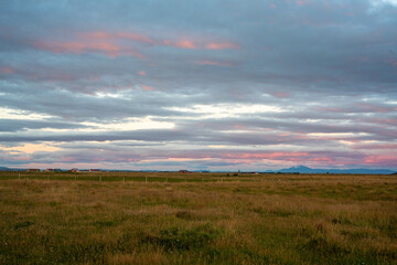 Iceland semmer sunset camping