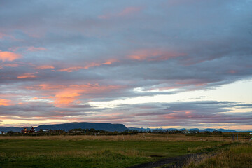 Iceland semmer sunset camping