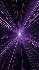 Vibrant purple light rays radiate from central point, creating dynamic visual effect