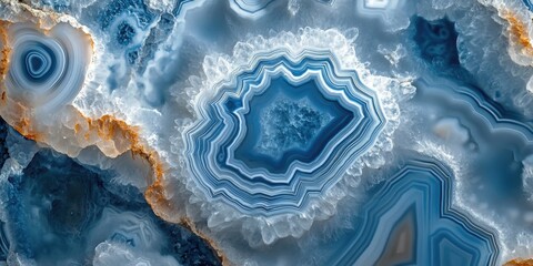 Blue and White Marble Close Up